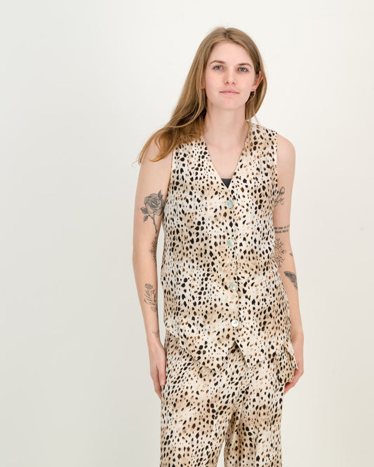 Printed Waistcoat - Animal Print