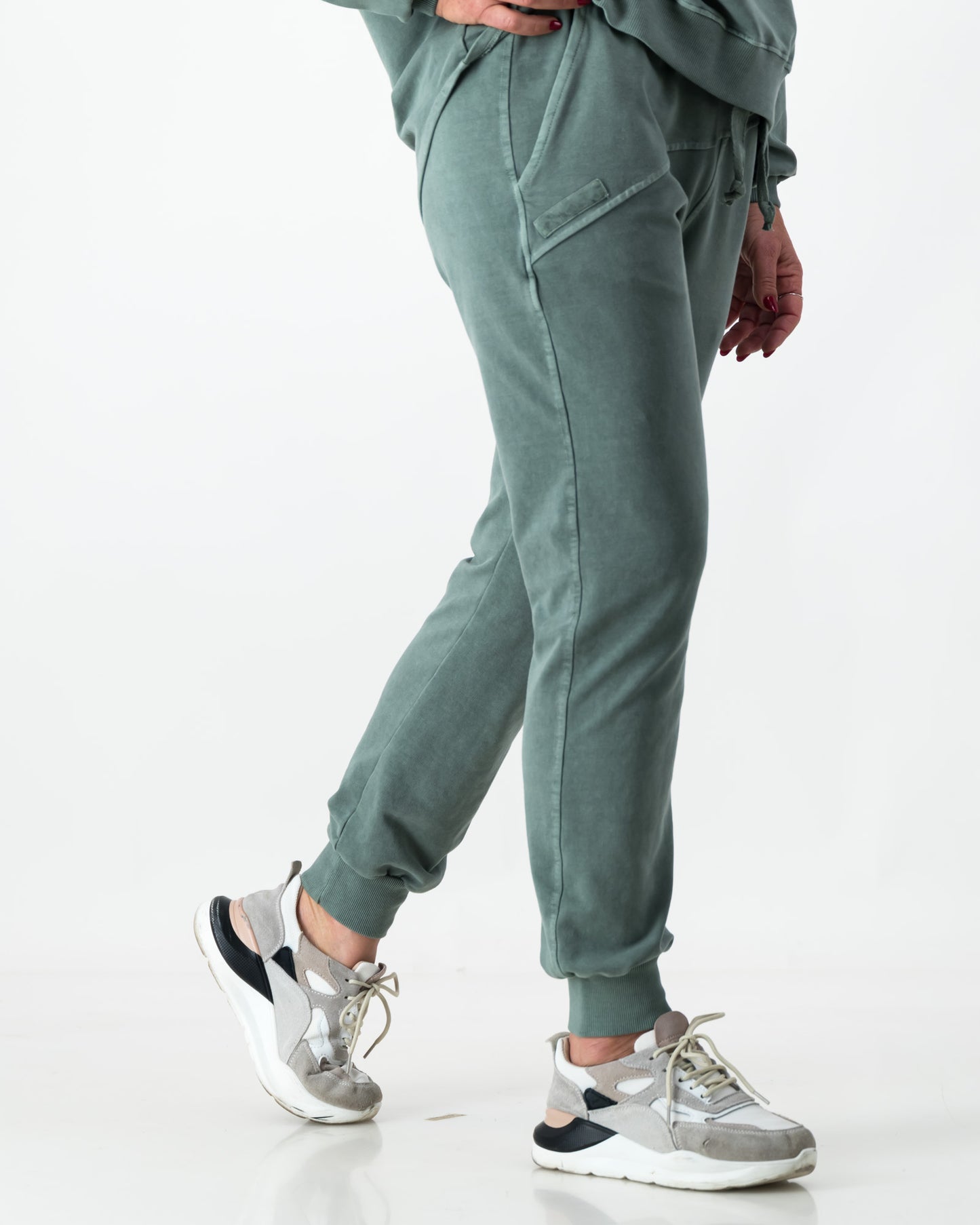 Trackpants Cotton Overdyed - Forest