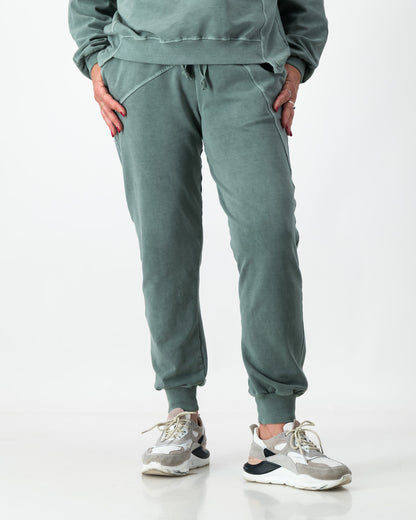 Trackpants Cotton Overdyed - Forest