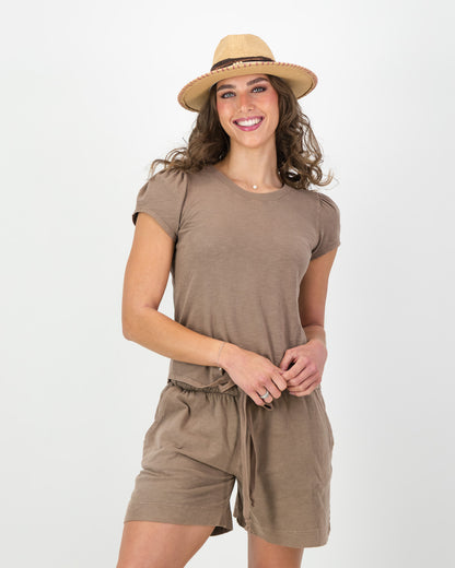 Puff Sleeve Cotton T-Shirt