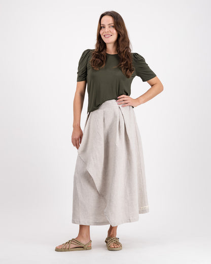 Serenity Pure Linen Skirt