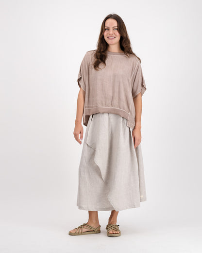 Serenity Pure Linen Skirt