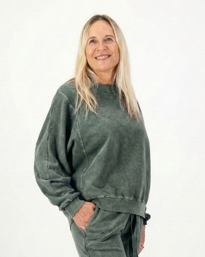 Batwing Sweatshirt Overdye