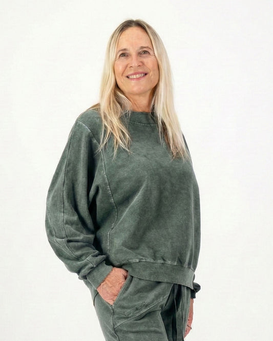 Batwing Sweatshirt Overdye