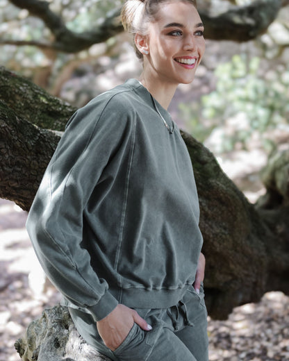 Batwing Sweatshirt Overdye