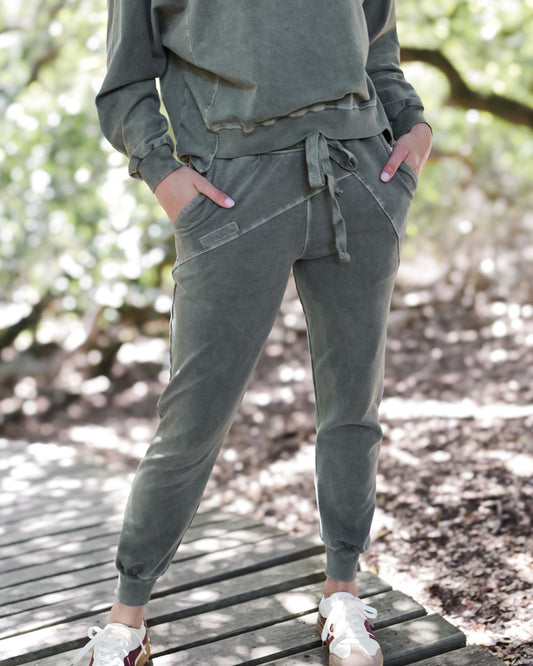 Trackpants Cotton Overdyed