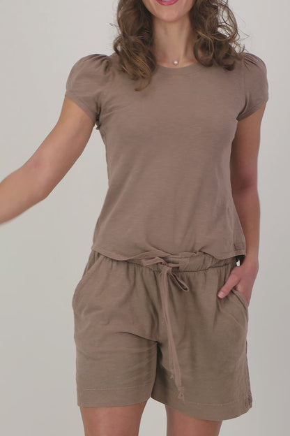 Puff Sleeve Cotton T-Shirt