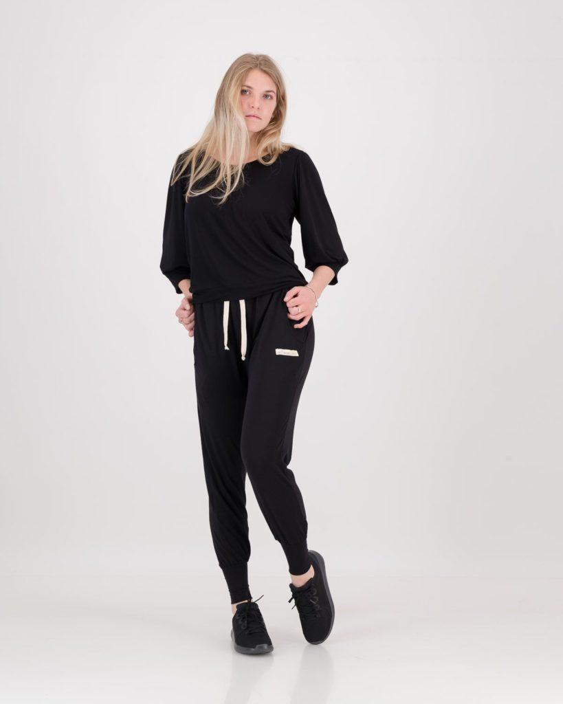 We love these Comfy Pants as much as you do! The comfiest pants in the world that totally live up to their name!  Natural and breathable viscose lycra, that feels soft against your skin, with a very flattering draping effect, casual wear, active wear, wear it walking, travel pants, loungewear, it is good for you, it's good for the earth, Eco Threads Clothing, made in South Africa
